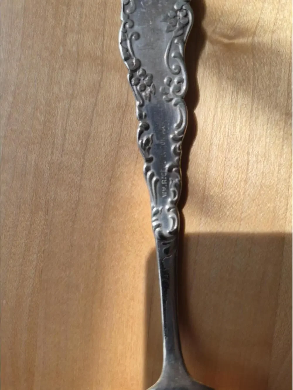 Floral Teaspoon ROGERS AA Silver-plated